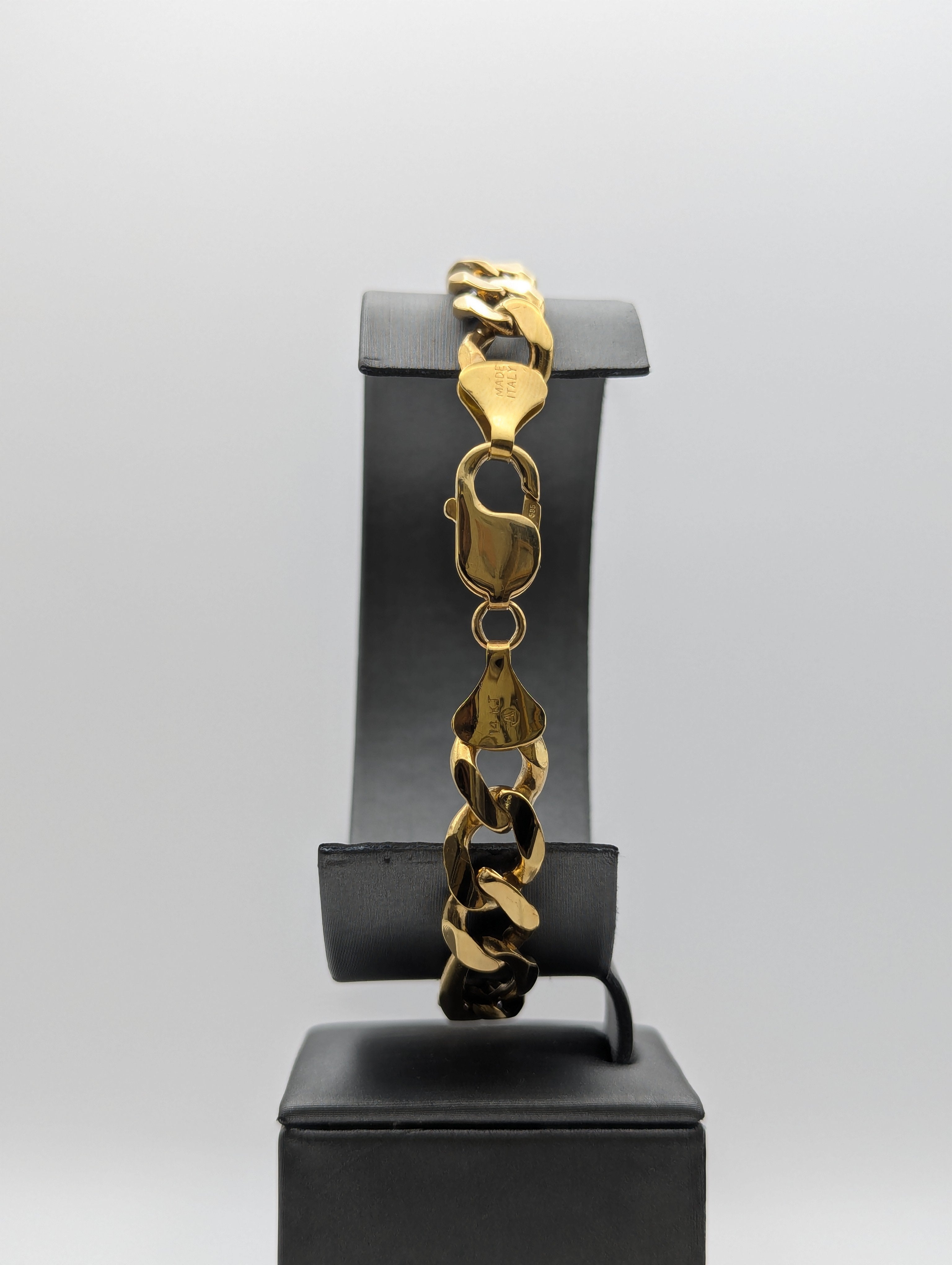 14K YG Figaro Bracelet