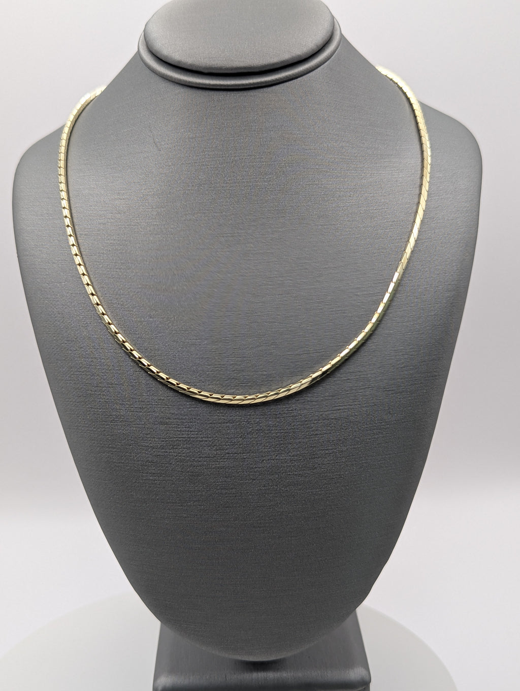 Cadena/Collar de Serpiente Fantasía de Oro Amarillo de 14K