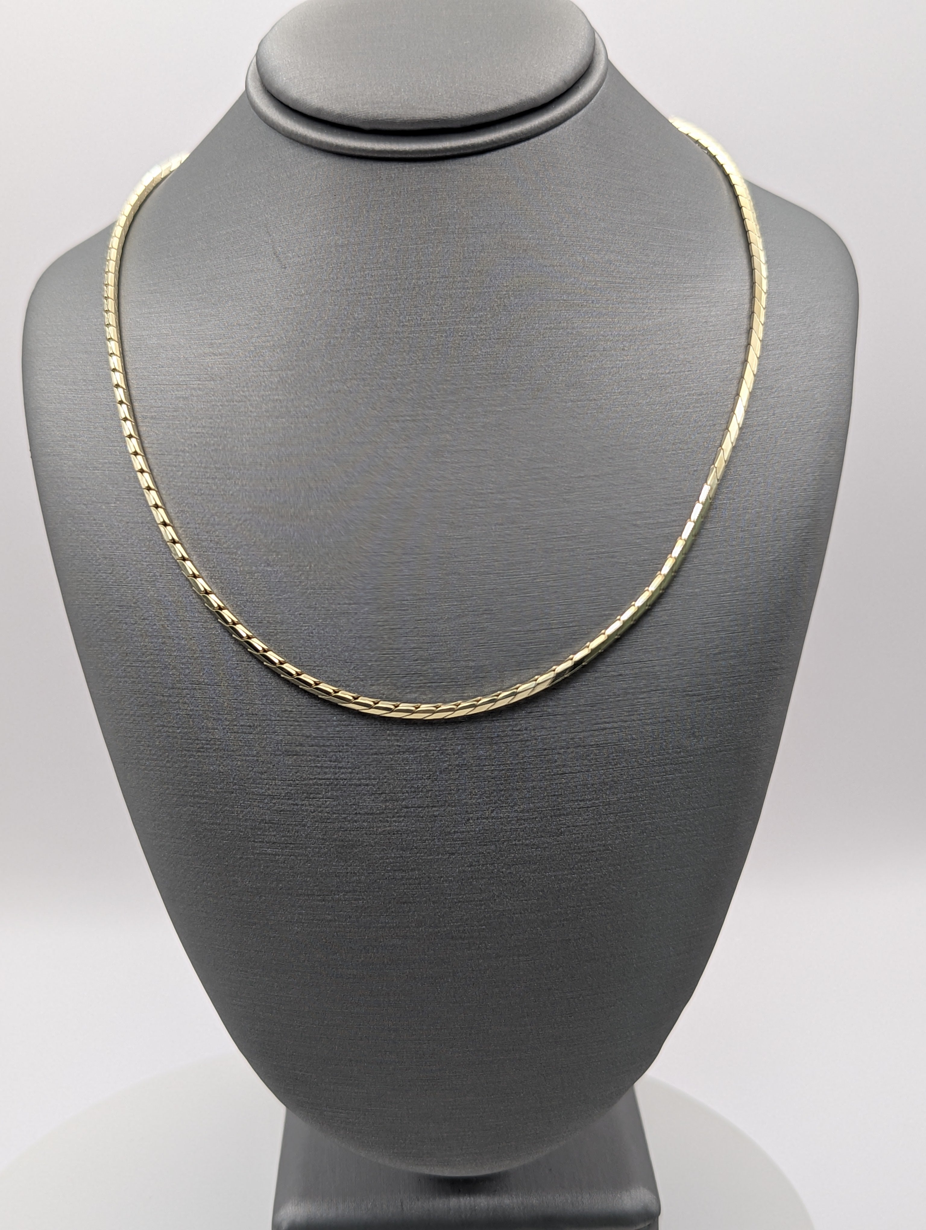 Cadena/Collar de Serpiente Fantasía de Oro Amarillo de 14K