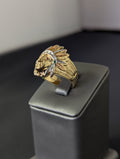 Cabeza de Indio Tricolor de 14K
