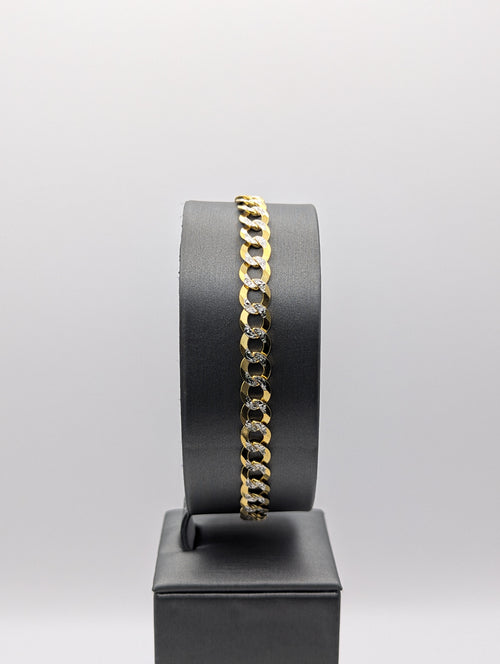 14K Dia-Cut Curb Bracelet