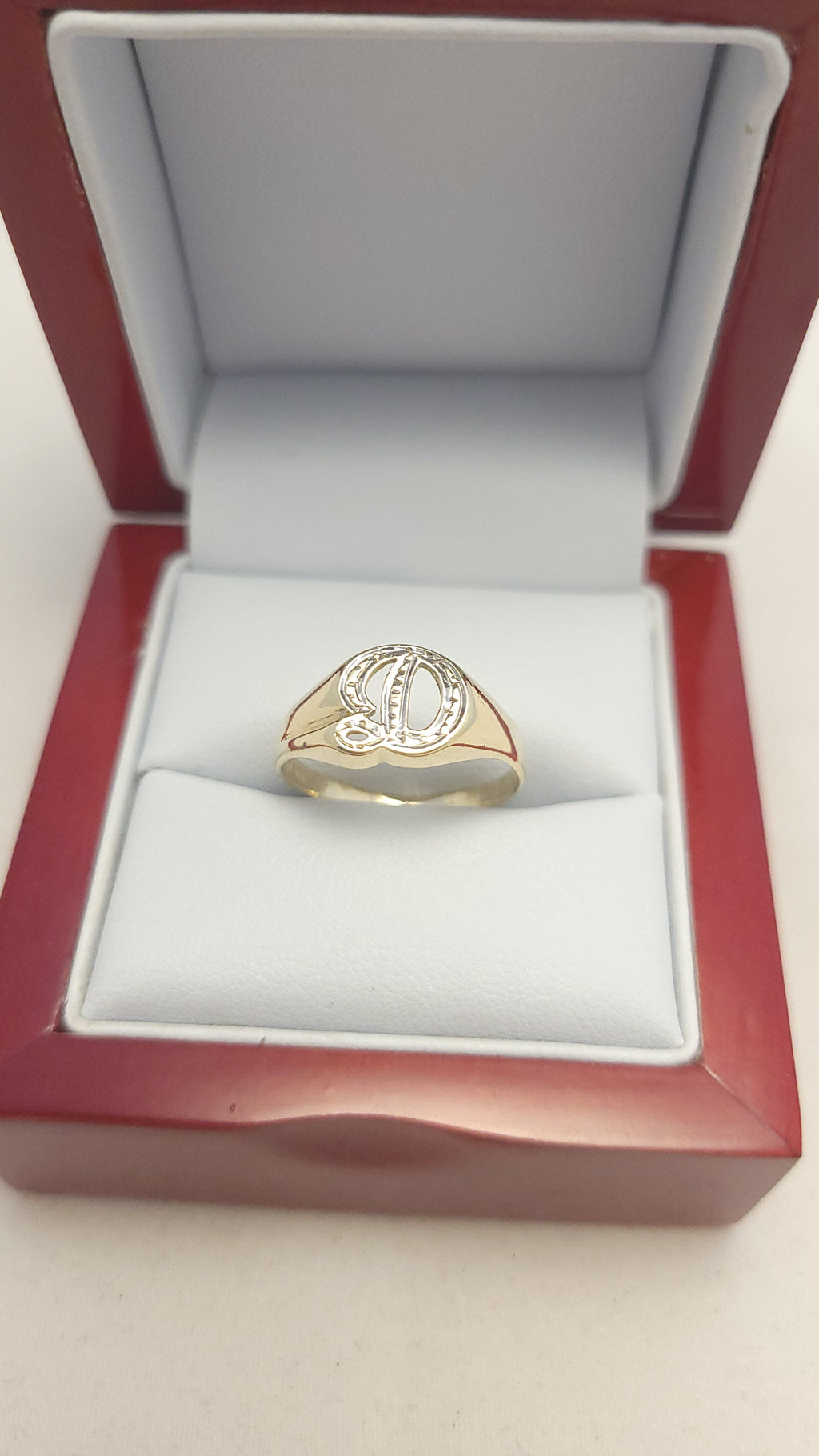 10K YG Letter "D" Ring