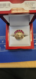 10K YG Indian Head Ring