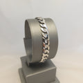 Pulsera Curb de oro blanco de 14K