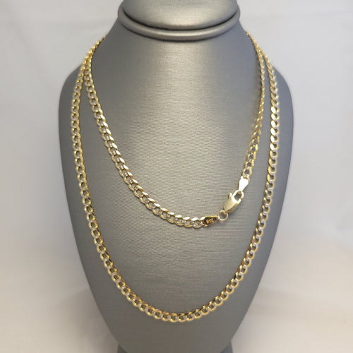14K Dia-Cut Curb Chain