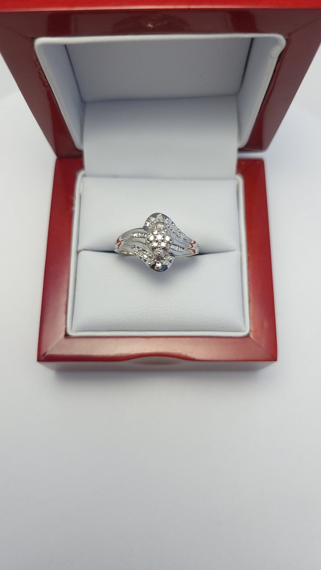10K WG Diamond Cluster Ring