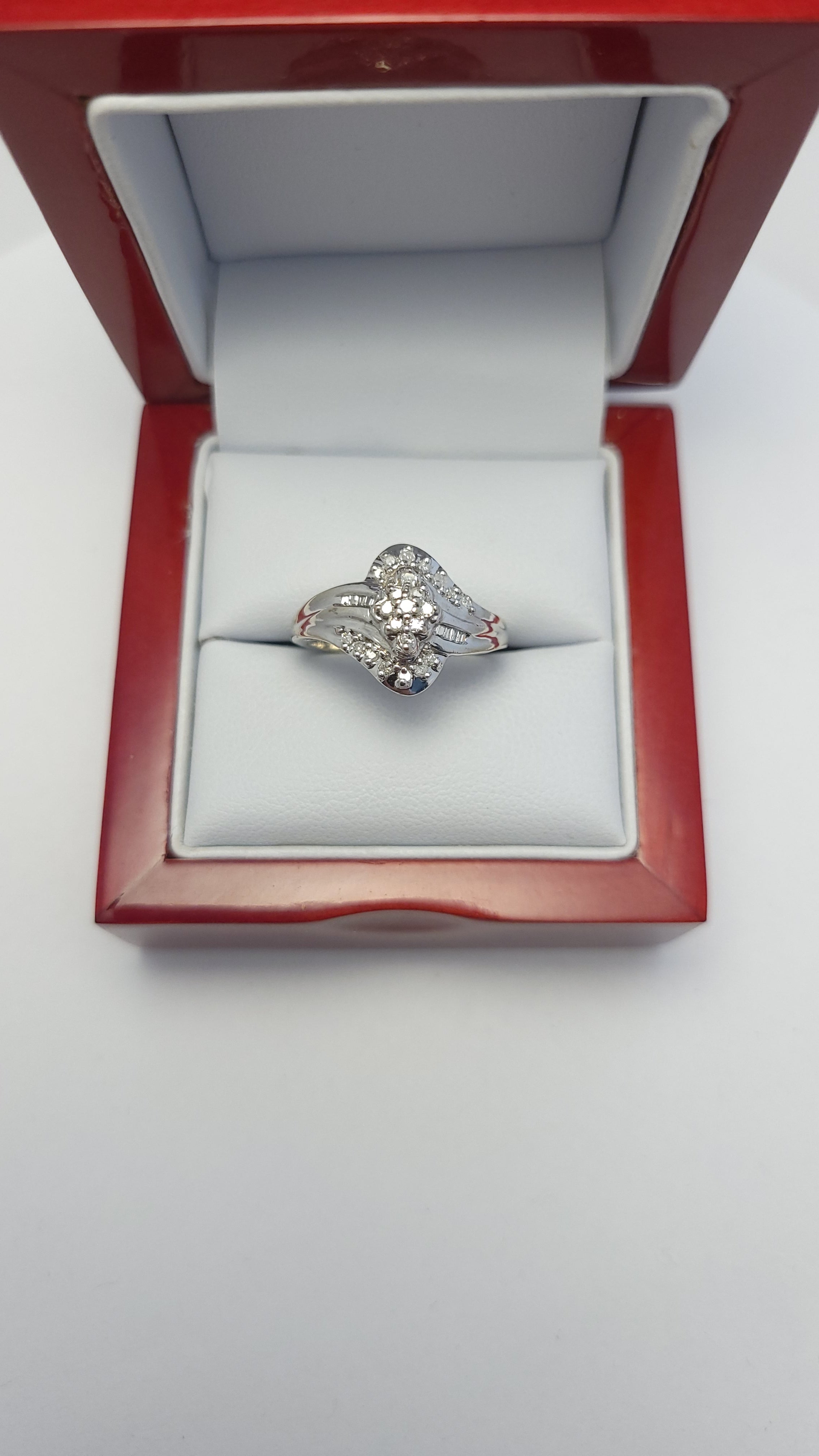 10K WG Diamond Cluster Ring