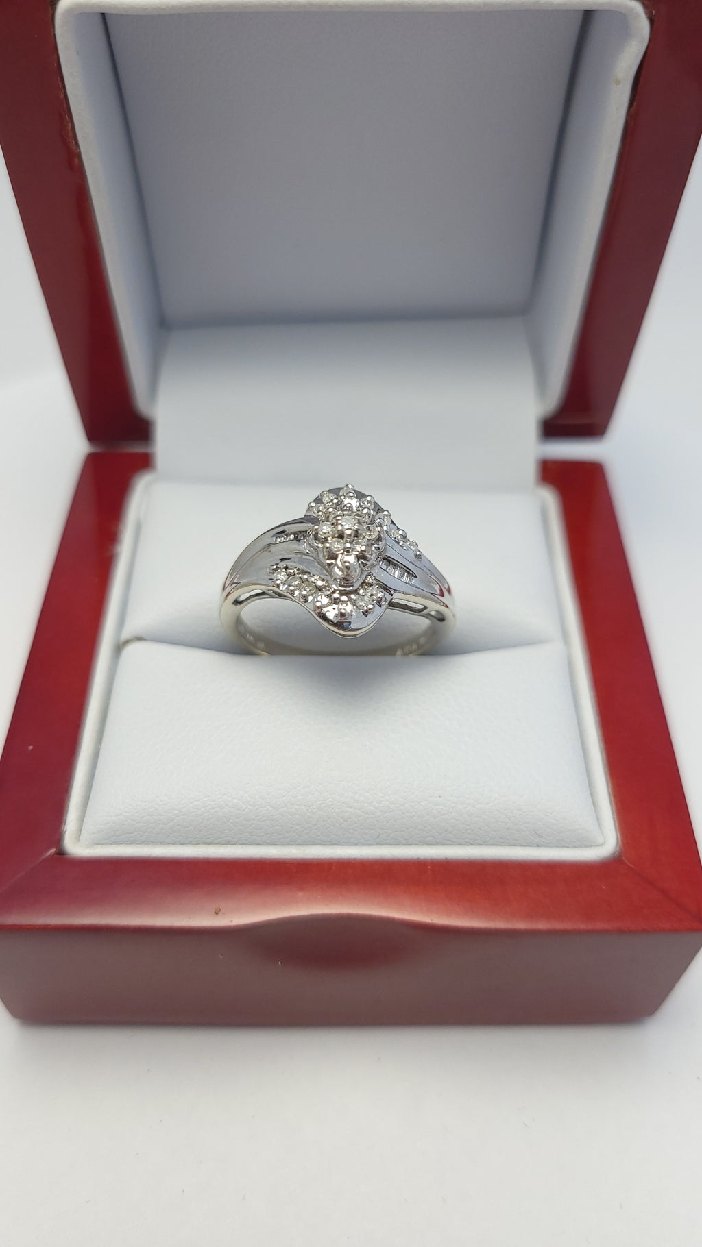 10K WG Diamond Cluster Ring