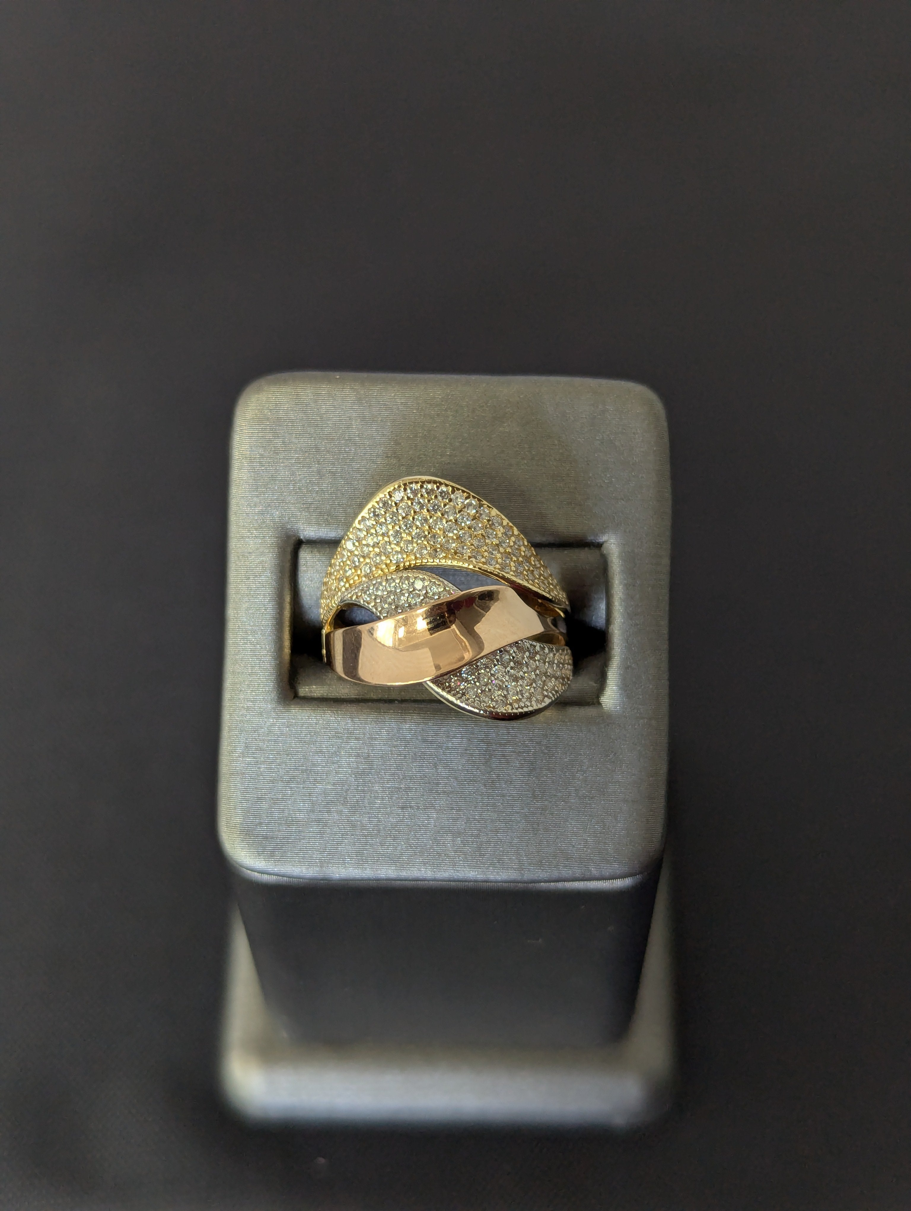 14K YG/RG Fancy Wavy Ring