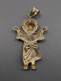 Colgante del Divino Niño en oro de 14K amarillo/blanco