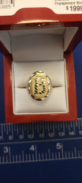 10K YG Letter "B" Ring