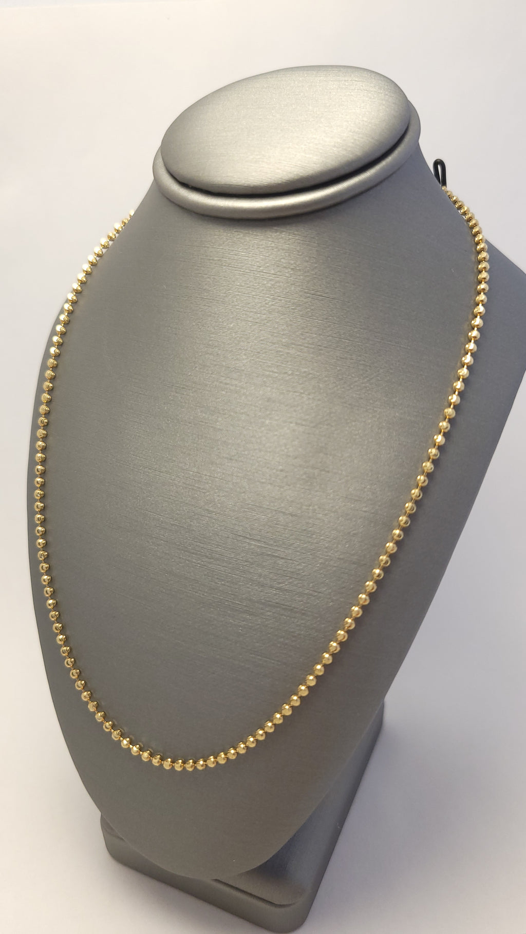 Collar de eslabones con cuentas de oro amarillo de 14K