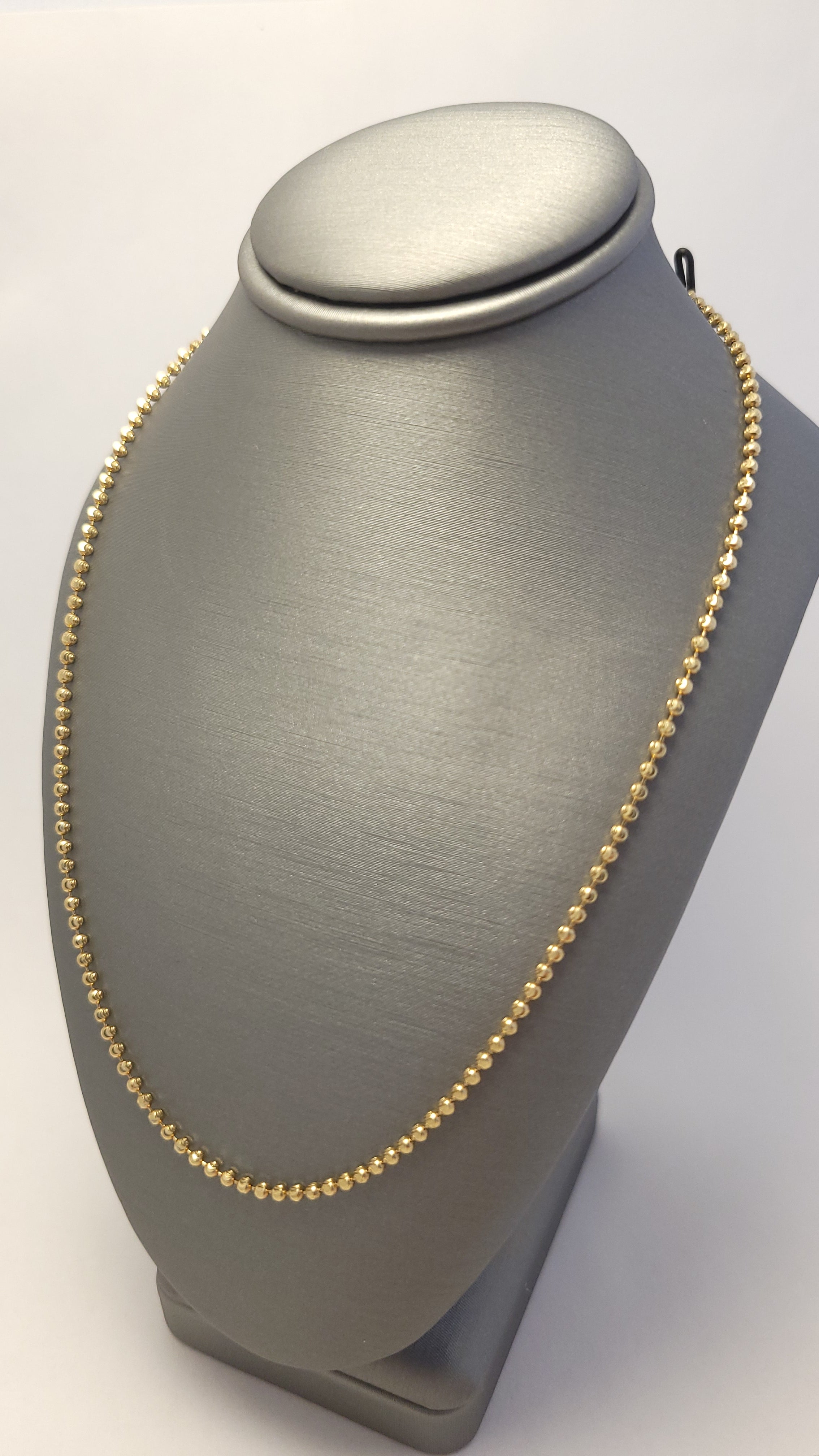 Collar de eslabones con cuentas de oro amarillo de 14K