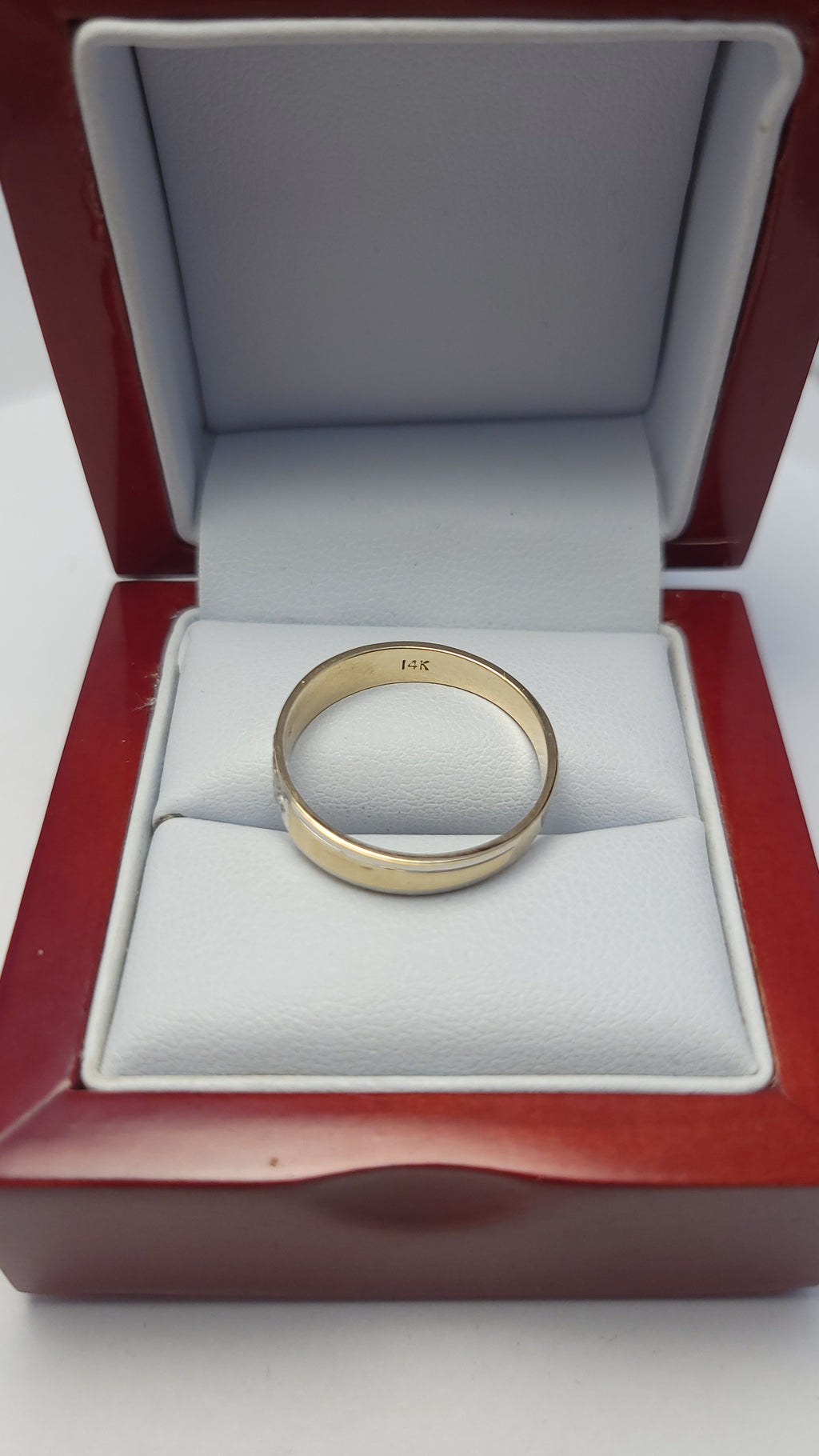 Anillo de hombre bicolor de oro de 14 quilates