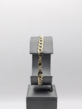 Pulsera de eslabones de corte diamante 14K