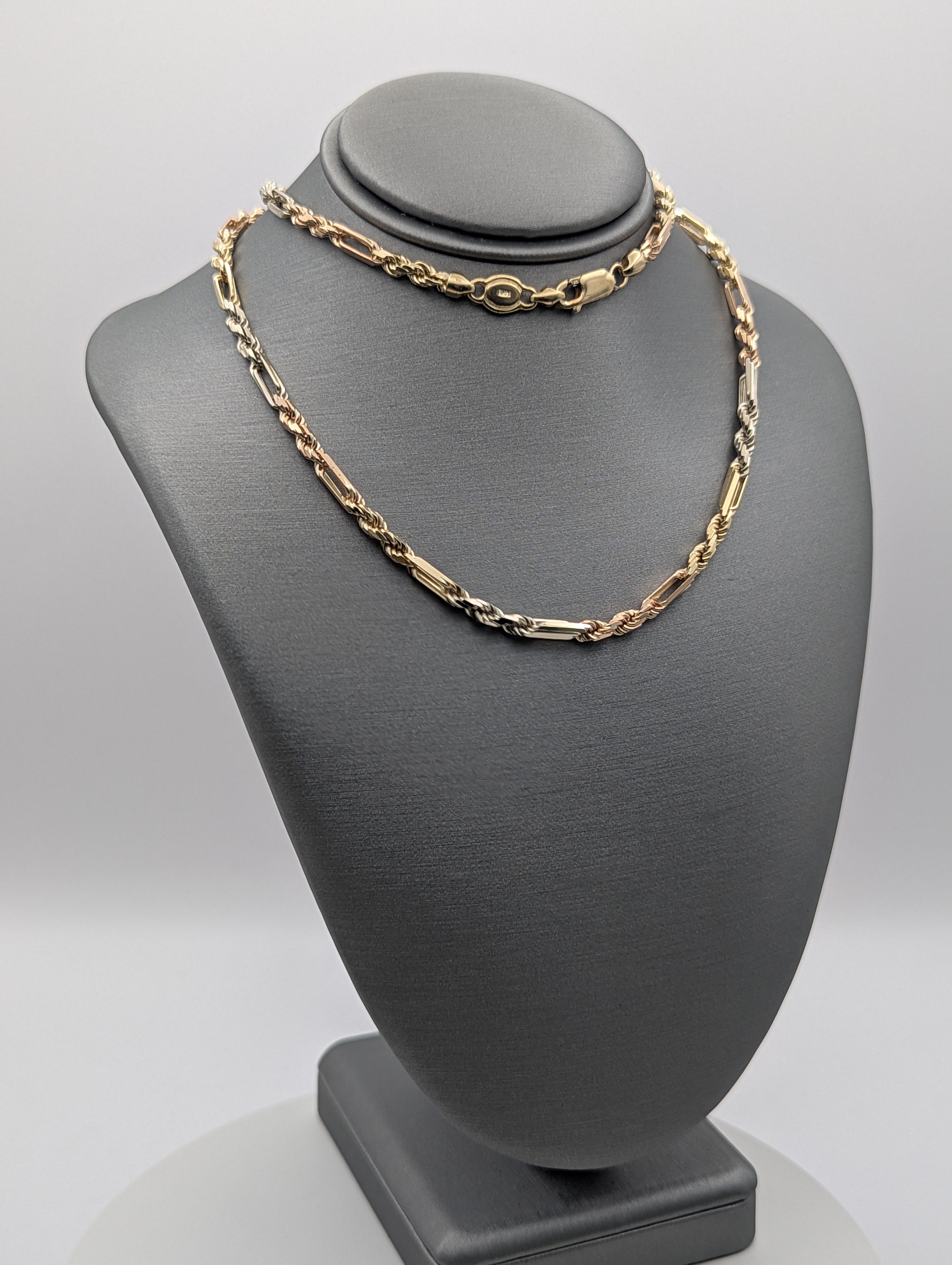 Cuerda Fígaro Tricolor de 14K