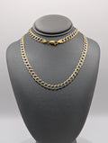 Cadena Curb Dia-Cut de 14K