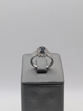 Anillo de diamante de oro blanco de 14K
