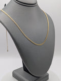 Cadena Cubana de Oro Amarillo 14K con Corte Diamantado