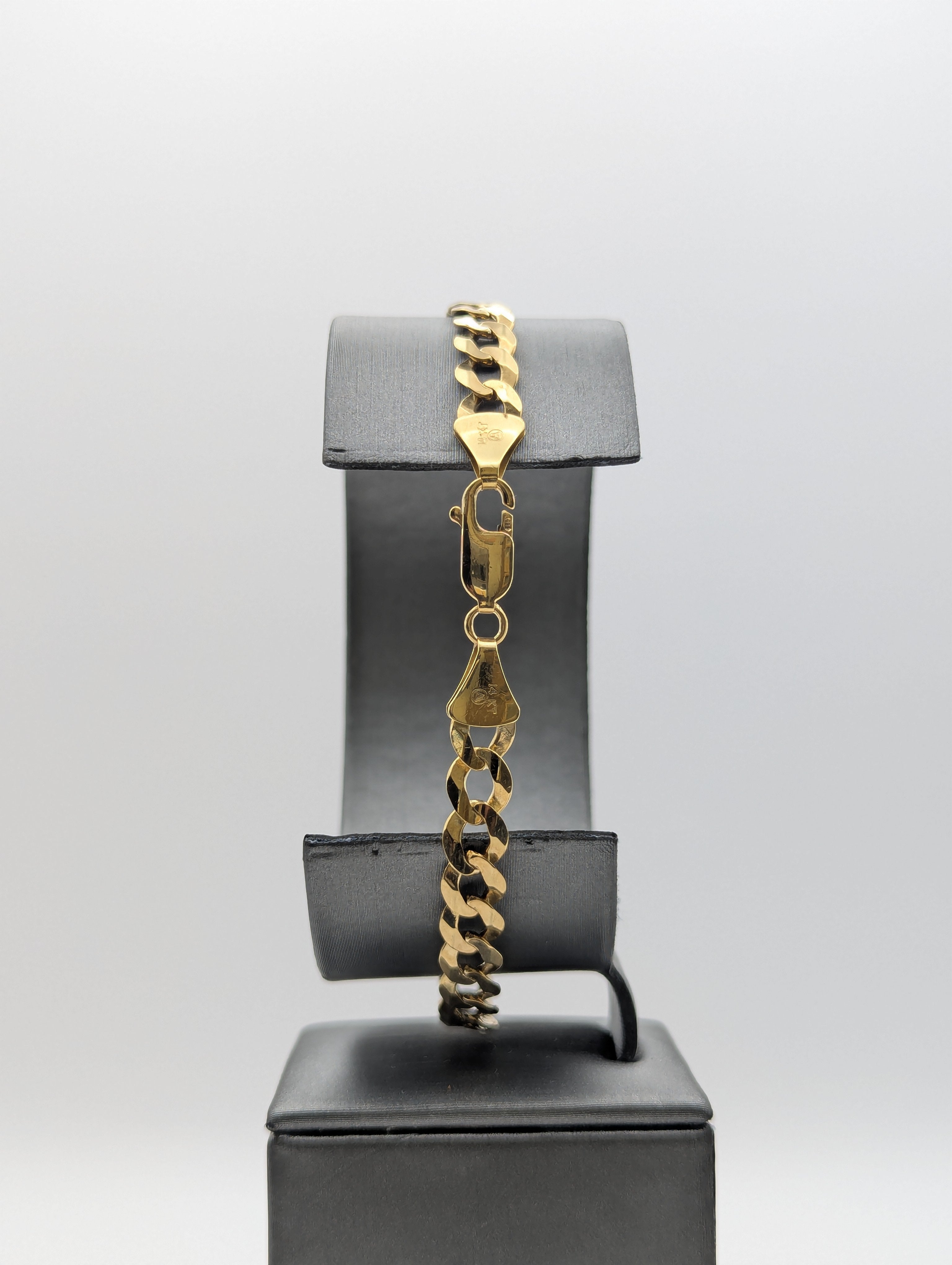 14K YG Curb Bracelet
