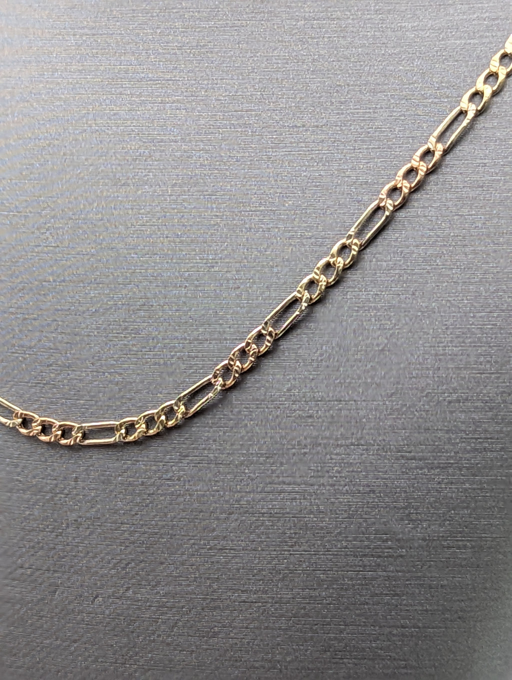 Cadena Fígaro de 14K en Oro Amarillo/Rosa