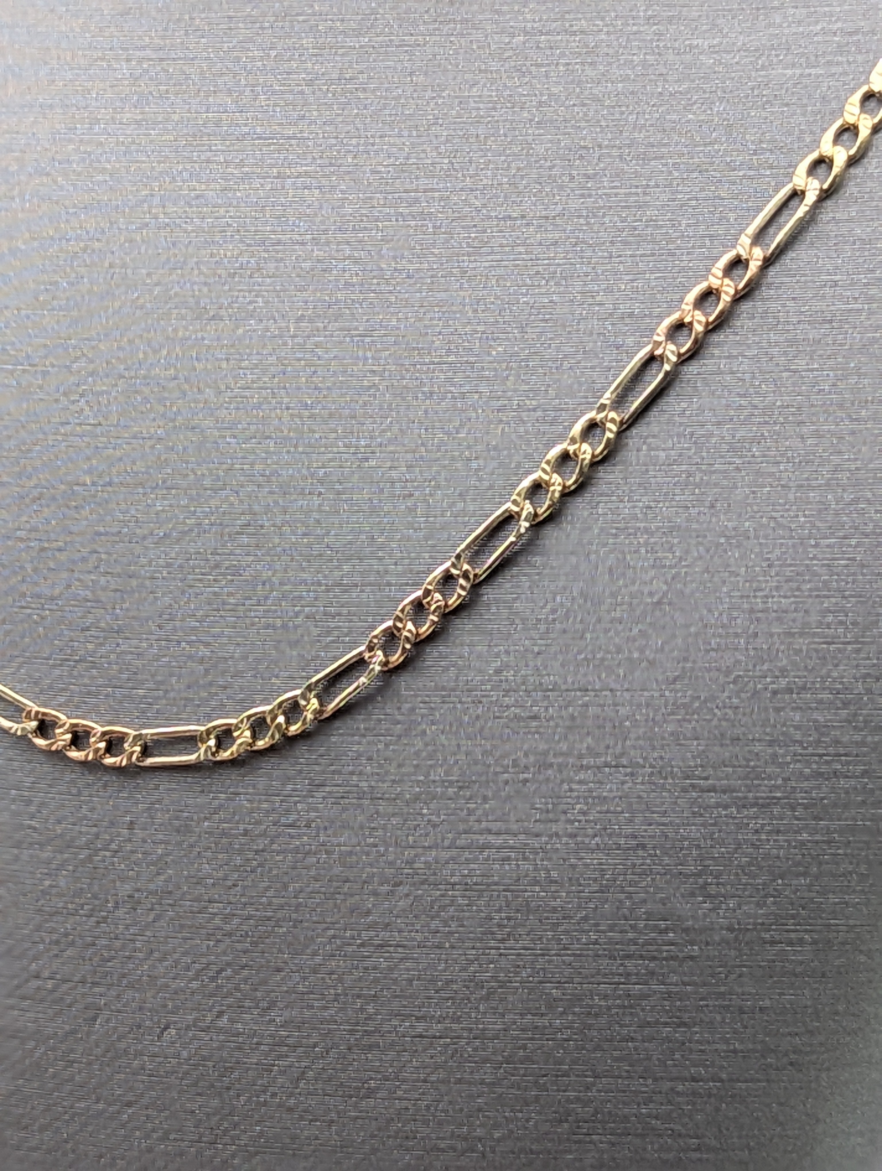 Cadena Fígaro de 14K en Oro Amarillo/Rosa