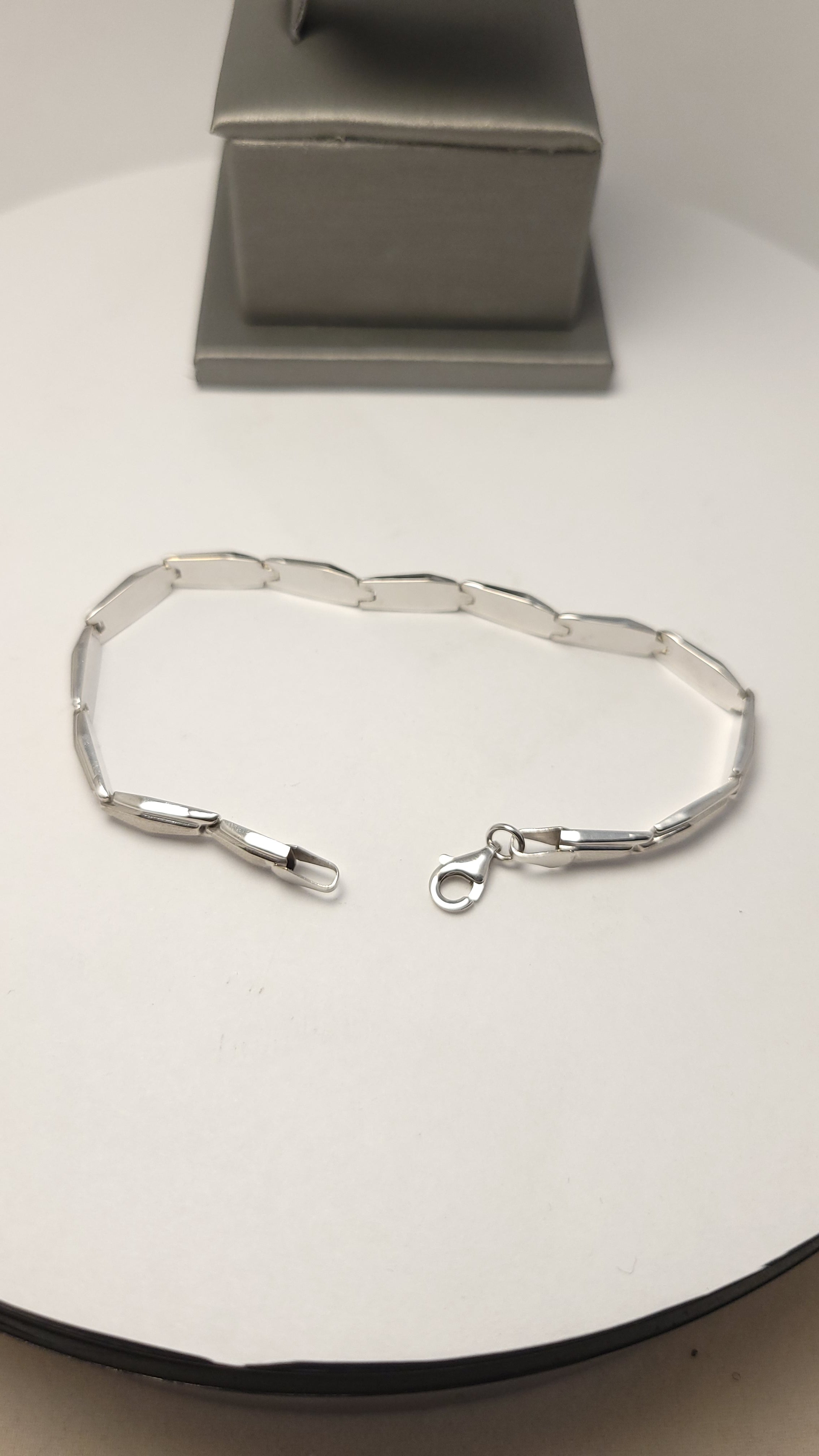 Pulsera de oro blanco de 14K para mujer