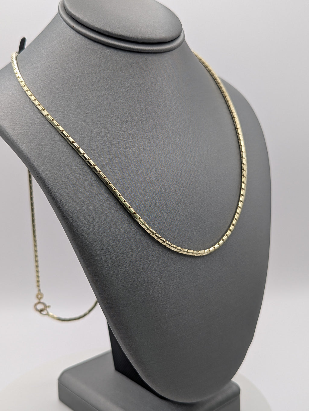 Cadena/Collar de Serpiente Fantasía de Oro Amarillo de 14K
