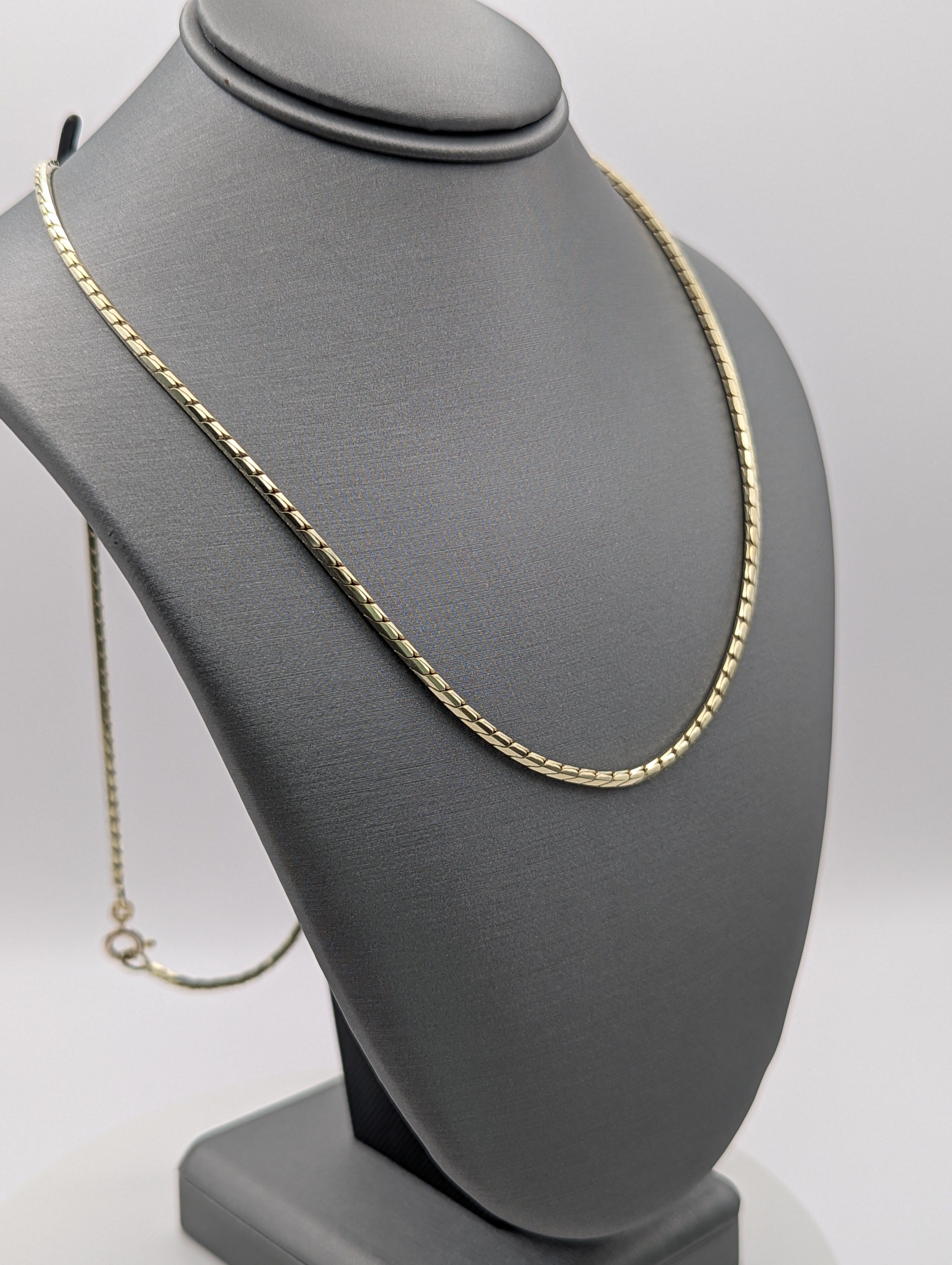 Cadena/Collar de Serpiente Fantasía de Oro Amarillo de 14K