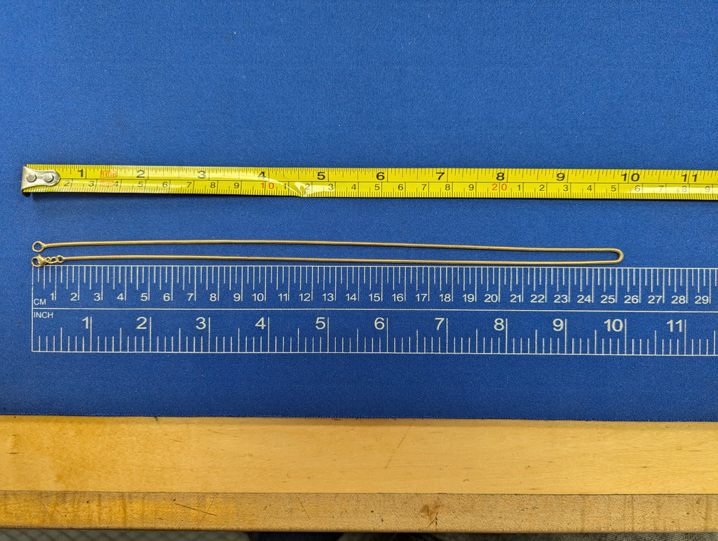 Cadena de serpiente de oro amarillo de 14 quilates