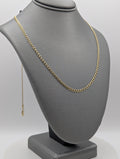 Cadena tipo Curb de oro amarillo de 14K