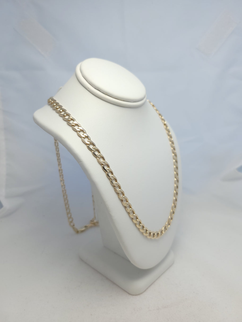10K YG Hollow Curb Chain