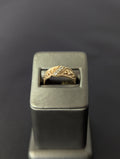 Anillo de filigrana con circonita cúbica de oro amarillo de 14K