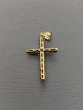 Colgante Crucifijo Oro 14K AM/BL