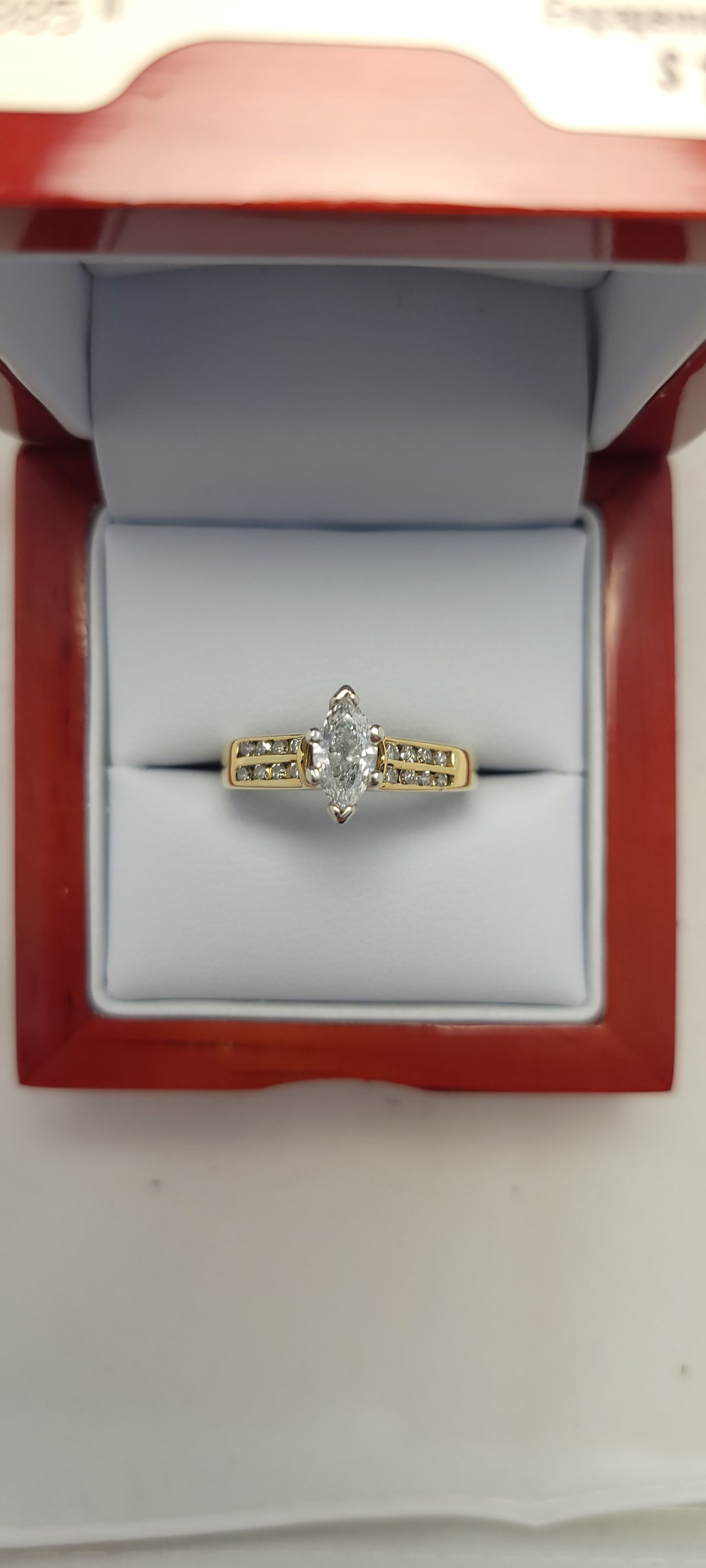 14K YG Marquise Diamond Ring