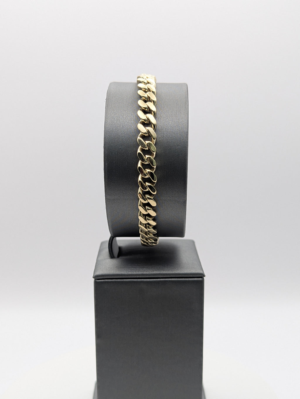 Pulsera eslabón cubano de oro amarillo de 14K