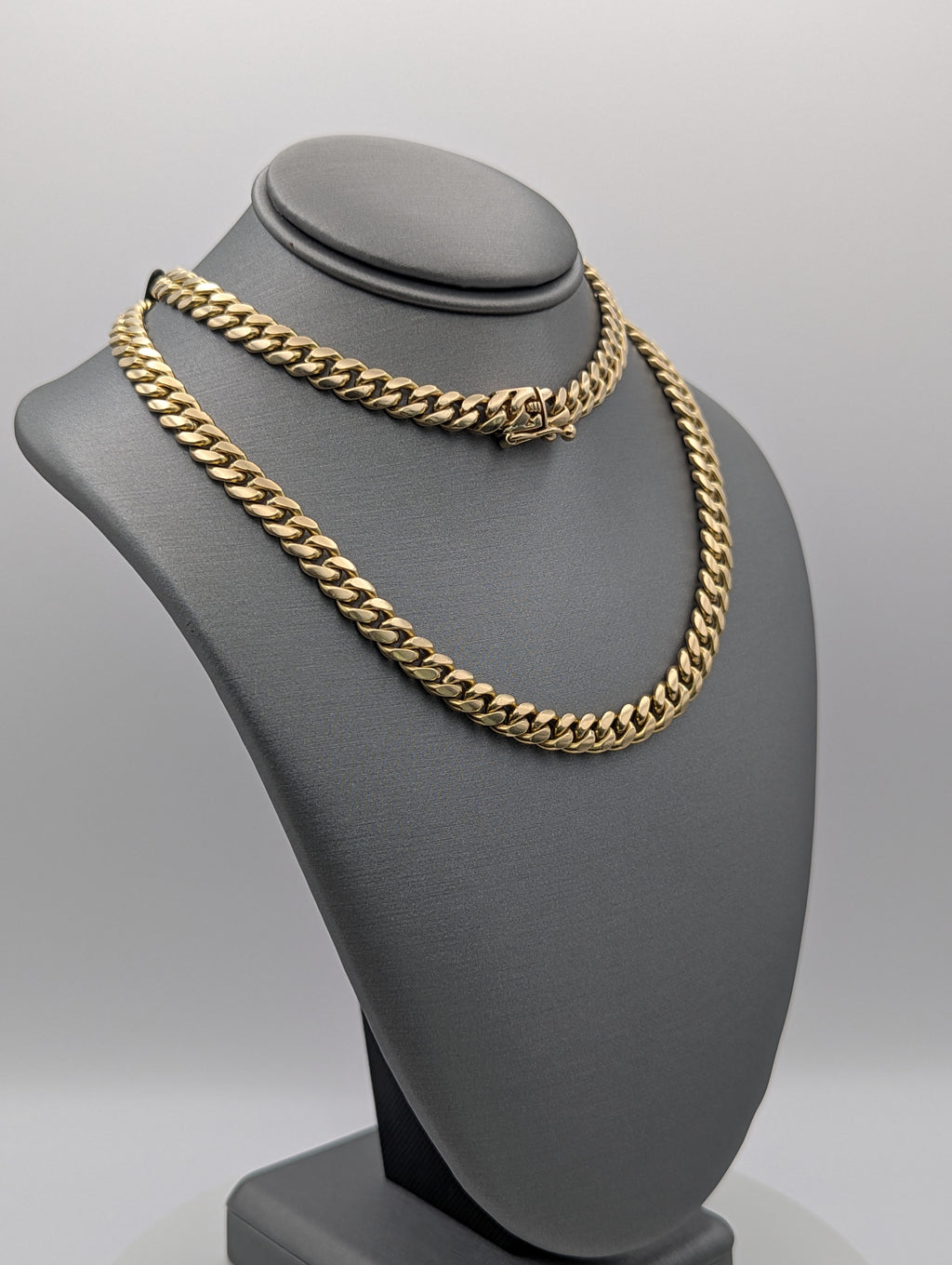 Cadena Cubana Miami de oro amarillo de 14K