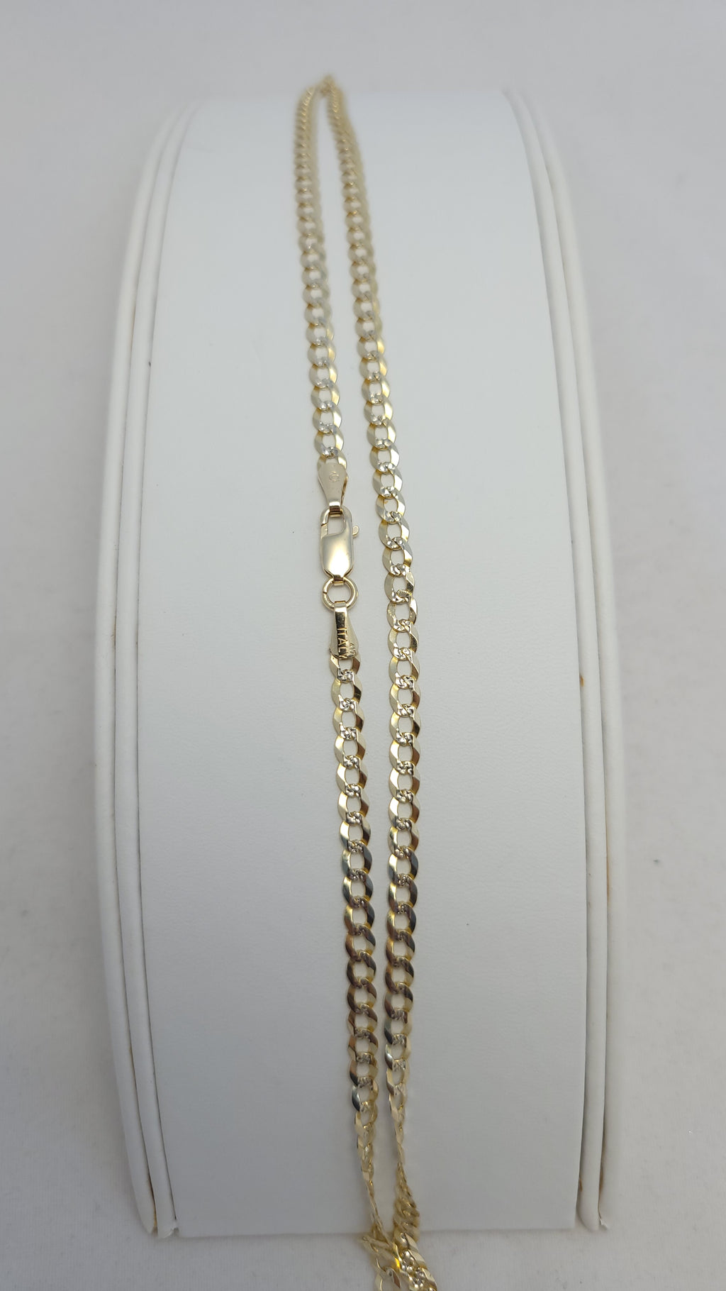 10K YG Dia-Cut Curb Chain