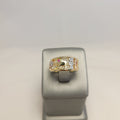 Anillo de elefante de la suerte tricolor de oro de 14 quilates
