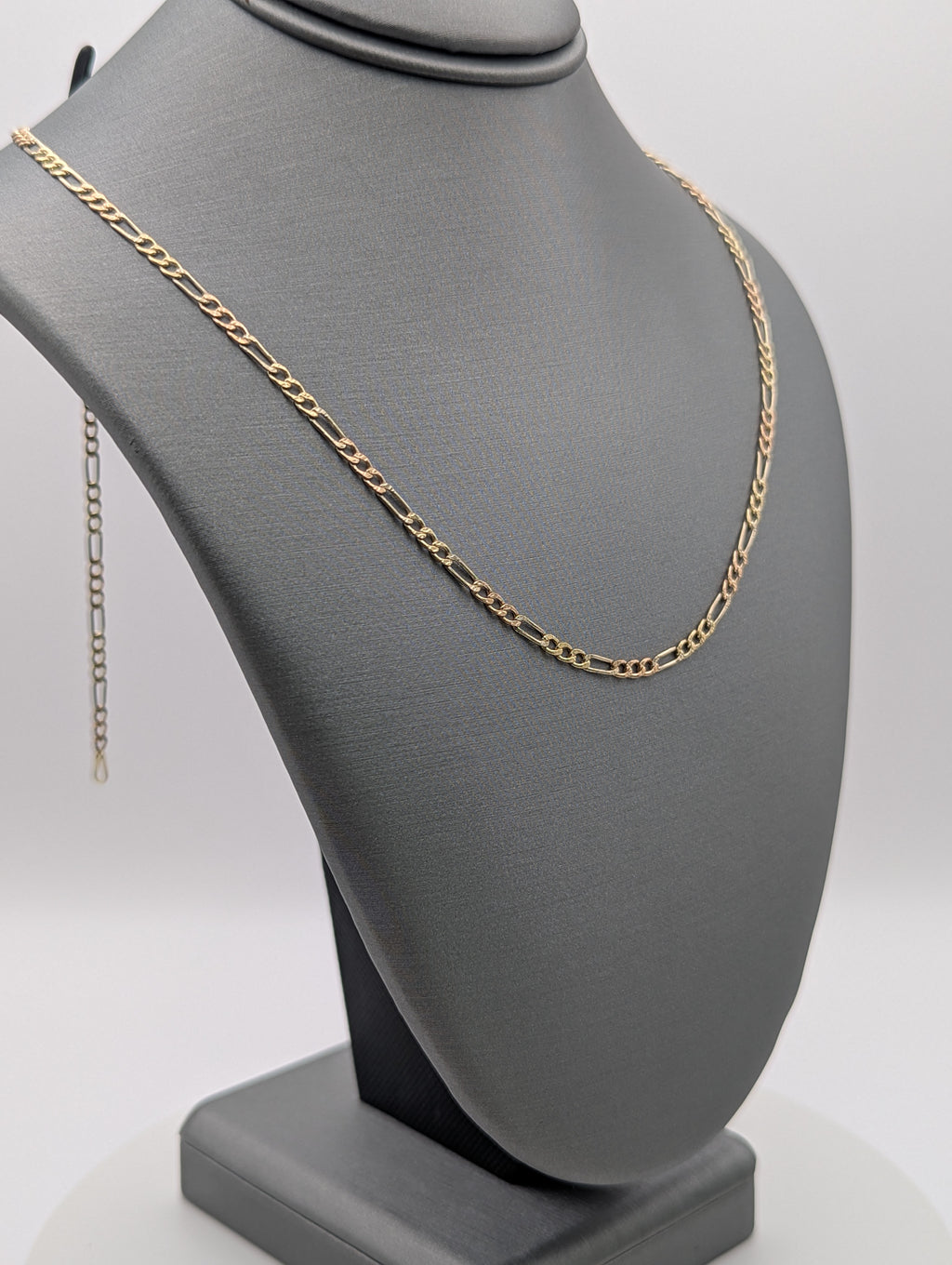 Cadena Fígaro de 14K en Oro Amarillo/Rosa