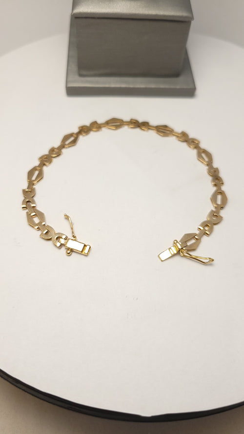 14K Rose Gold XO Bracelet