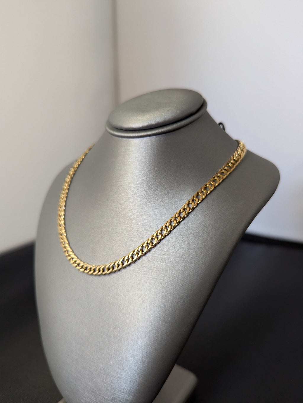 Cadena doble de oro amarillo de 14K