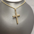 Colgante Cruz Plana Oro Amarillo 14K