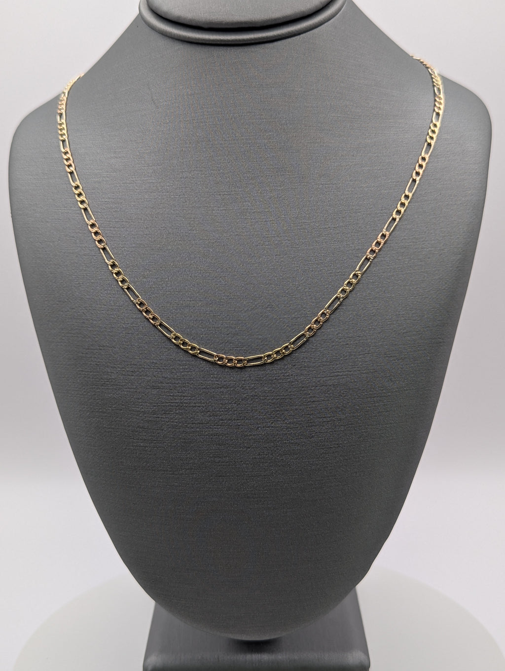 Cadena Fígaro de 14K en Oro Amarillo/Rosa