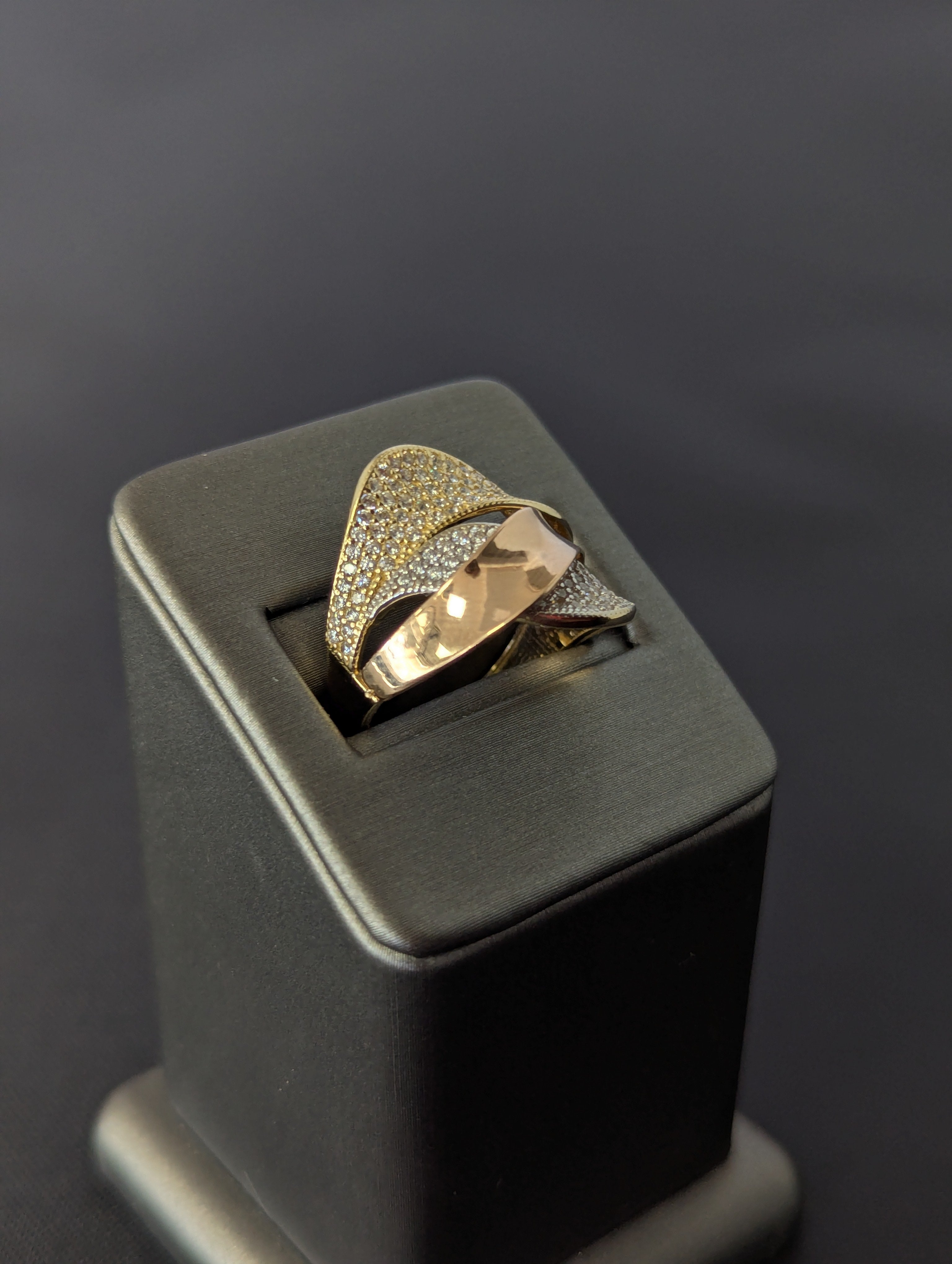 14K YG/RG Fancy Wavy Ring