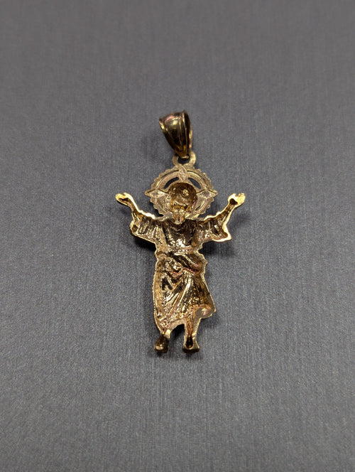 Colgante Divino Niño bicolor de 14K
