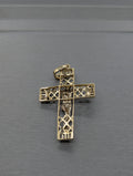 Colgante Crucifijo Tricolor de Circonita Cúbica 14K