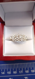 14K YG Cluster Diamond Ring