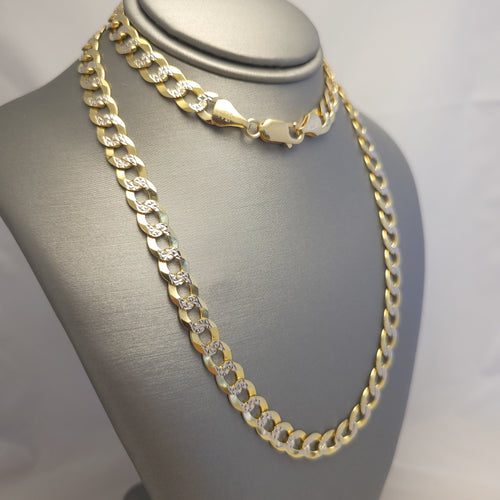 14K Dia-Cut Curb Chain