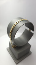 Pulsera de oro amarillo de 10K con eslabones de cadena tipo 'Curb'